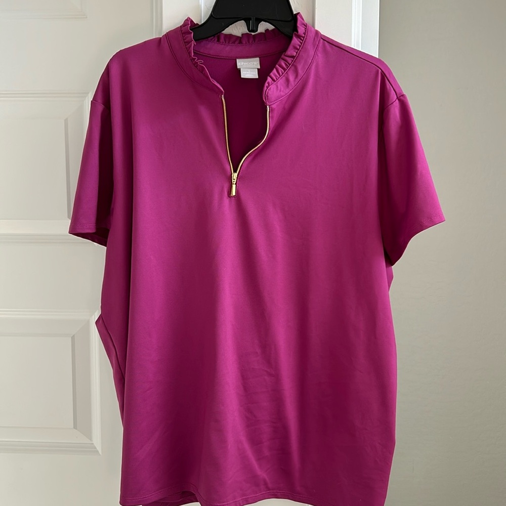 Chico’s Plus Golf Shirt Size 4 Polo Top (3x)